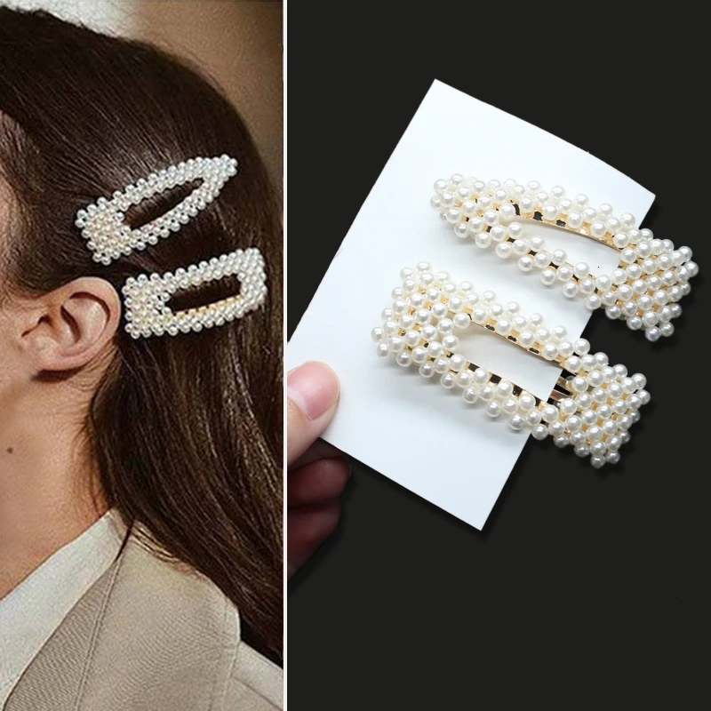 1einstellen Handgemachte Perlen Haar Clips Stift für Frauen Geometrische Blume Barrettes Headwear Mädchen Süße Haarnadeln Haar Zubehör: Armee Grün