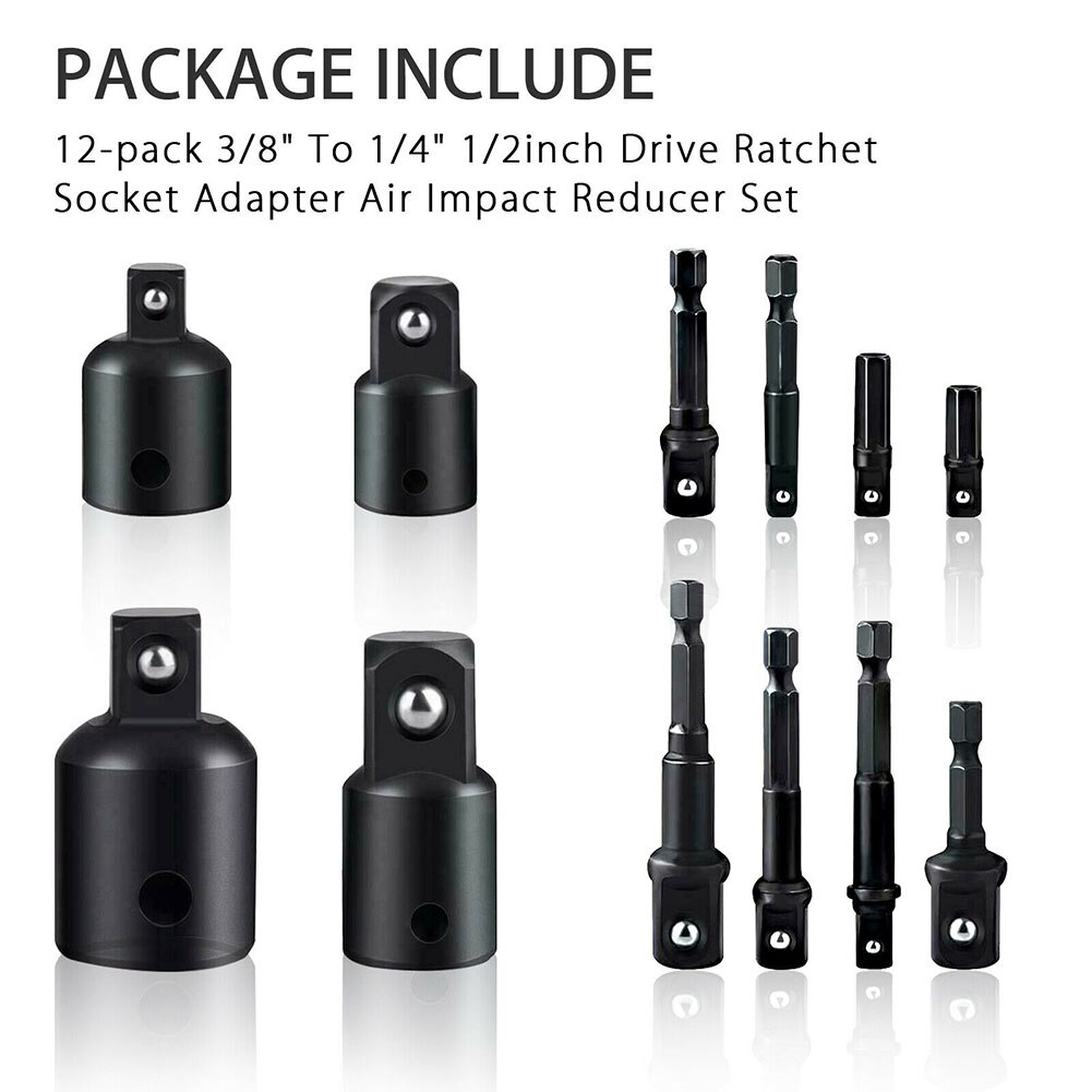 Reductor conector Set 3/8in To 1/4in 1/2inch Socket más reciente confiable