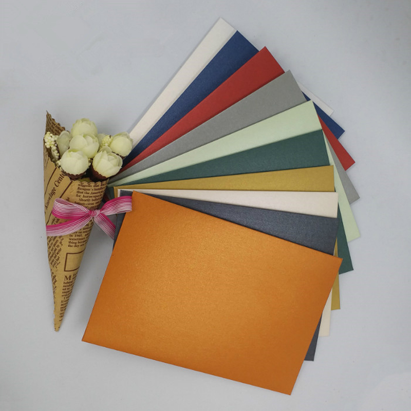 Sobres de papel perlado multicolor exquisito, 50 piezas, 23x16cm, invitación de negocios, sobres de invitación de de boda