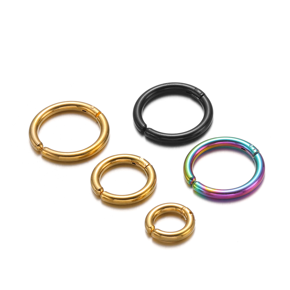 6 uds. De acero inoxidable sin agujero, pendientes con Clip, aros sin perforación, pendientes para mujeres y hombres, pendientes Piercing, joyería