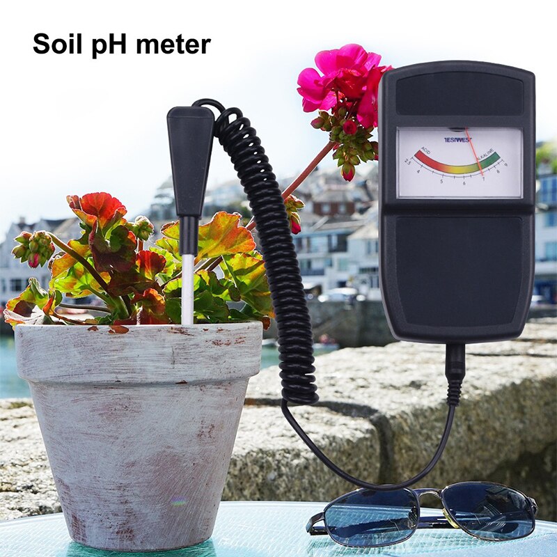 2.5 -10.0 Bodem Ph Meter Niveau Tester Voor Planten Gewassen Bloemen Plantaardige Zuurgraad Vocht Ph Meting Grote Scherm Solar aangedreven