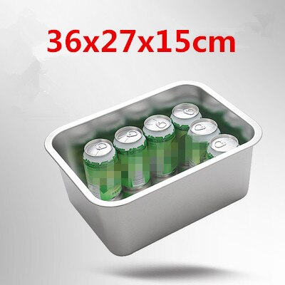 304 stainless steel buffet plate vegetable plate fruit plate barbecue plate Food plate Flat Bottom rectangle Basin Have Lid: 36x27x15 tray
