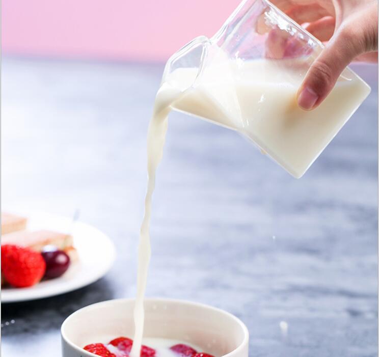 Glass Cup Milk Carton Glass Cup Home Kichen Carton Coffee Glass Handmade Crafts Coffee Mugs Unique Juice Cups