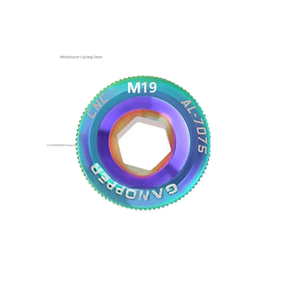M15/M18/M19/M20 tornillo de manivela perno de fijación de brazo de manivela BB tornillo de eje Central tapa de tuerca de bielas para bicicleta de montaña de carretera: Azul