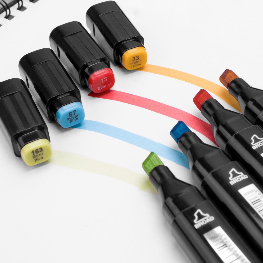 TOUCHFIVE Marker Stift 36 60 80 168 Farben Kunst Skizze Zwilling Marker Stifte Breite Feine Punkt Grafik Manga Anime Marker