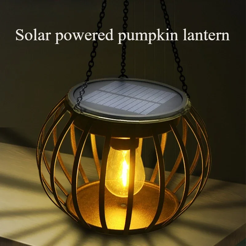 Outdoor zonne-verlichting Hangende zonne-verlichting Outdoor tuin Metalen hanglampen Decoratieve verlichting Tuin