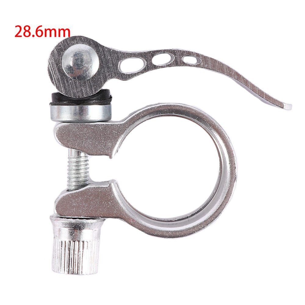 28.6/31.8/34.9Mm Legering Zadelpenklem Quick Mtb Fiets Fietsen Zadel Zadelpenklem Quick Release Spare onderdelen Voor Fietsen: silver	28.6 mm