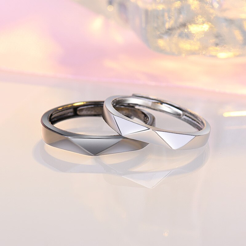 YWSHK ins Simple Geometric Multi-Section Adjustable Matching Couple Rings For Men and Women Lovers 2021Trend Valentine's Day