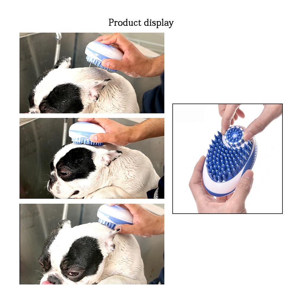 Cepillo para baño de perro, peine de silicona para mascotas, champú para SPA, cepillo de masaje, ducha, pelo, Grooming Cmob Dog, herramienta de limpieza, cepillos eliminación de pelo