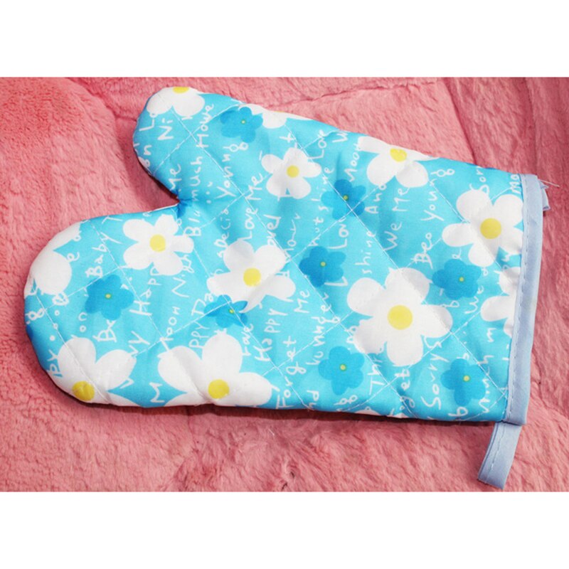 1PC Thicken Cotton Oven Glove Kitchen Microwave Oven Heat Resistant Anti-Ho Mitts Kitchen Accessories Random Color