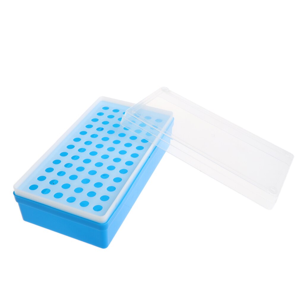Support for Centrifugal Tube Portable Test Tube Box 72 Sockets Rack Blue Rack
