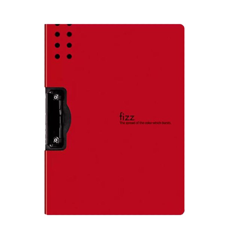 Horizontal A4 Folder 3 Layers Thick Matte Texture Folder Portable Pad Portable Pen Tray Office Metting File Pocket: Red