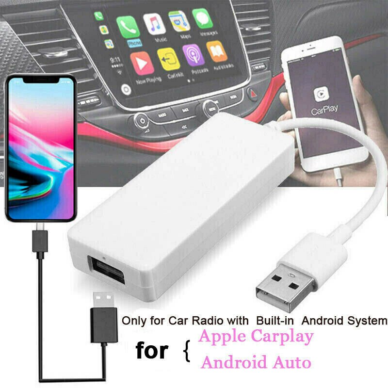 Carplay White USB Dongle For WinCE Apple IPhone Android Car Navigation Player 5V 1 X USB Dongle 1 X English User Manual