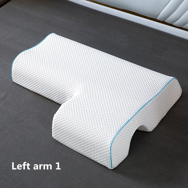 Couple Pillow Rebound Pressure with arm hole Health Neck Pillow with Multifunction Dead Arms Couple Pillow Office Napping: Left arm 1
