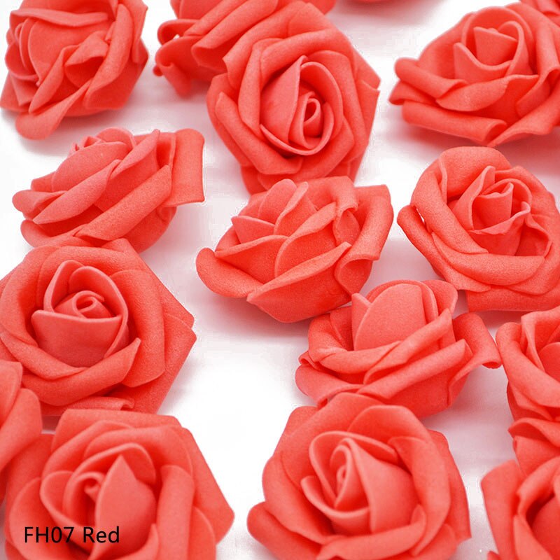 20 st/lot 4cm konstgjorda rosblomma pe skum blomhuvuden rosett scrapbooking blomma gör det själv krans bröllopsfest dekoration: Fh07
