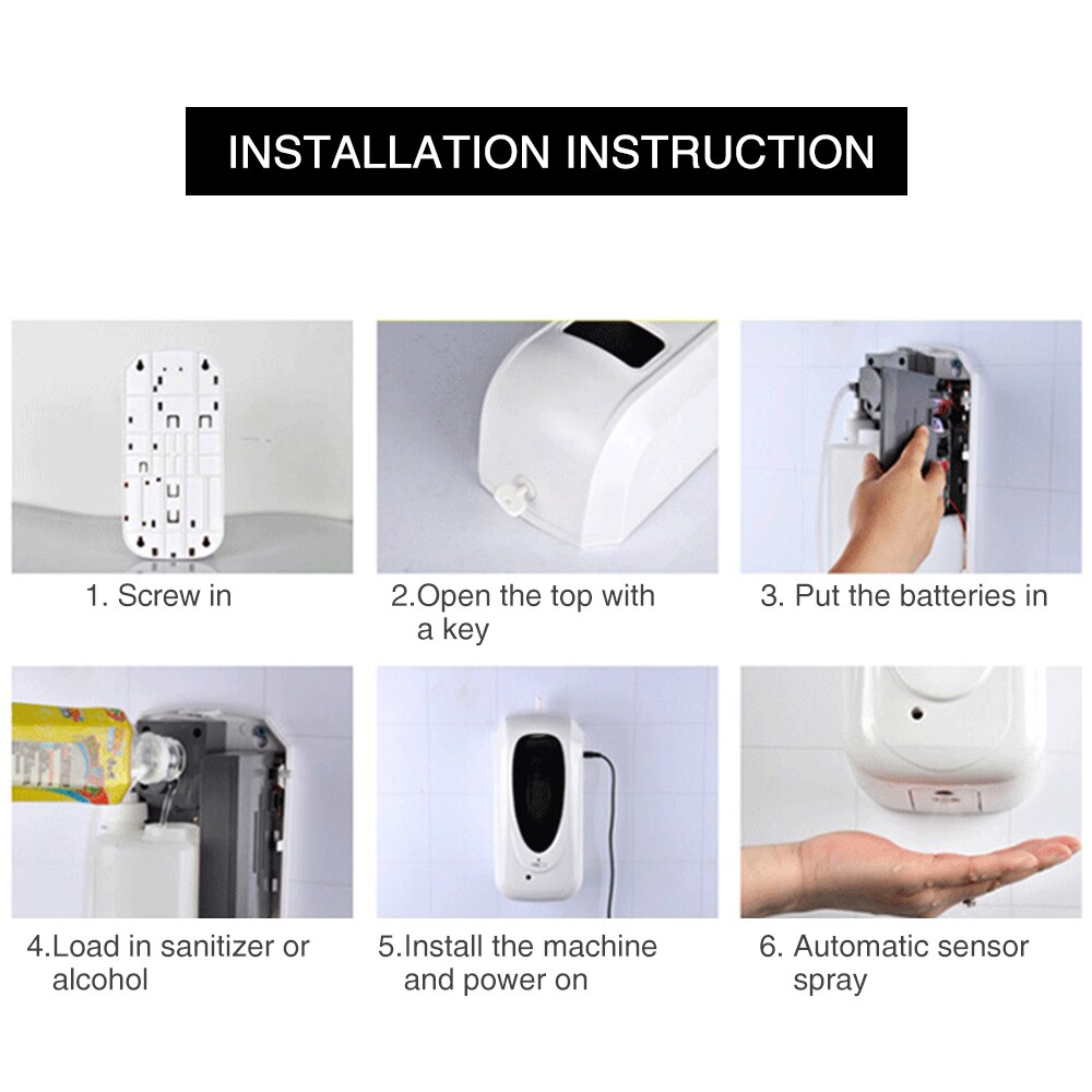 Automatic Sensor Disinfection Machine Hospital School Wall-mounted Alcohol Mist Spray Hand Hygiene Automatic Hand Cleaner Mist