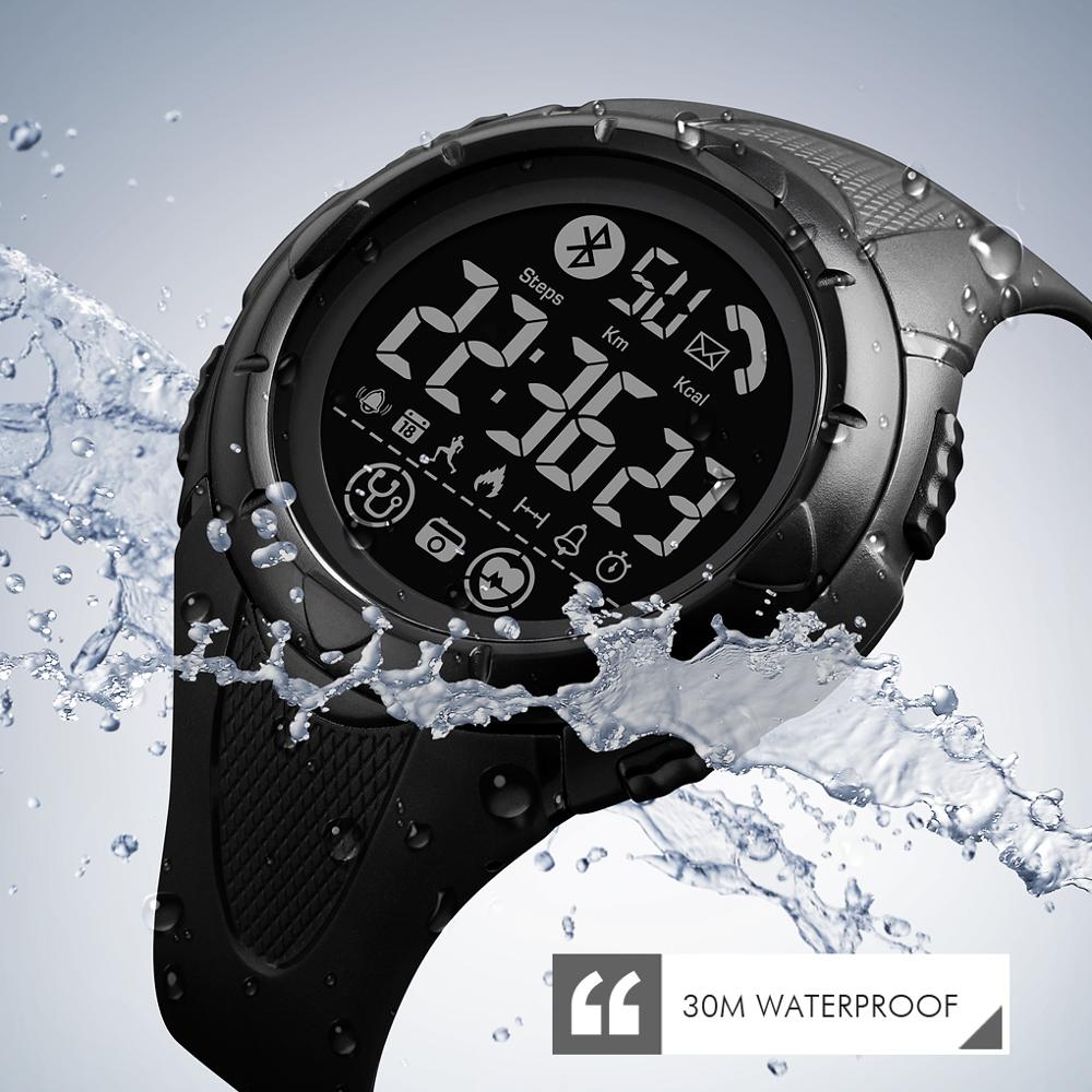Merk skmei horloge heren smartwatch luxe slaap hartslagmeter smartwatch waterdichte digitale horloges herenklok android ios