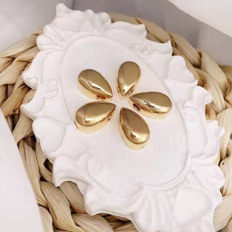 Chuhan 18k gold wasseranhänger  au750 schlichte hochwertige 18k goldschmuckstücke aus echtem gold, feiner schmuck für damen