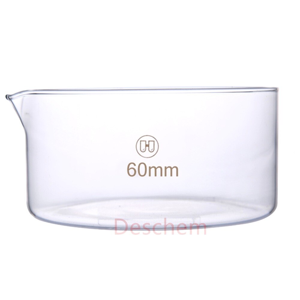 60 Mm * 40 Mm, Glas Crystallizing Schotel, Laboratorium Chemie Glaswerk, Od 6 Cm