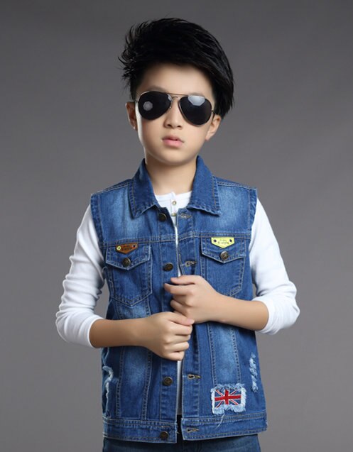 A2Z 4 Kids Kinderen Jongens Jassen Ontwerper Denim Mode Stijlvol Jeans