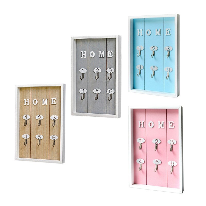 INS Style scandinave décoration murale fait à la main en bois "maison" boîte à clés créative boîte à clés mur chambre décoration murale Mul