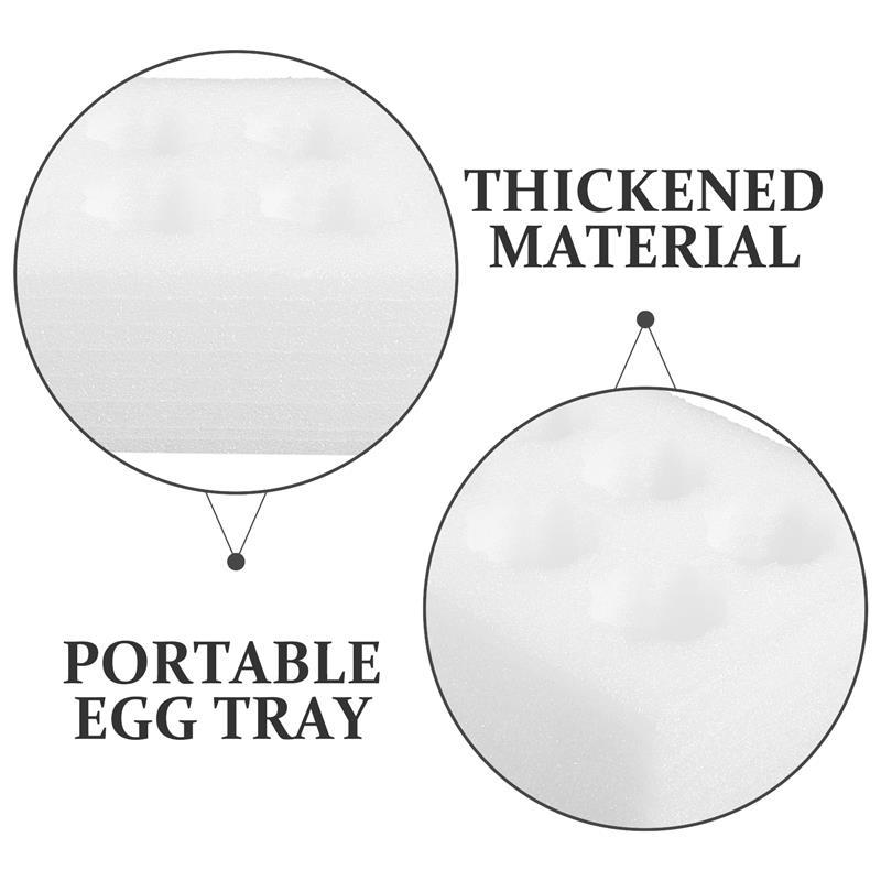 6 Sets Egg 10 Grids Foam Sound Proofing Egg Crate Foam Egg Holder Quail White Cartons Box Egg Storage Wrapping Tray