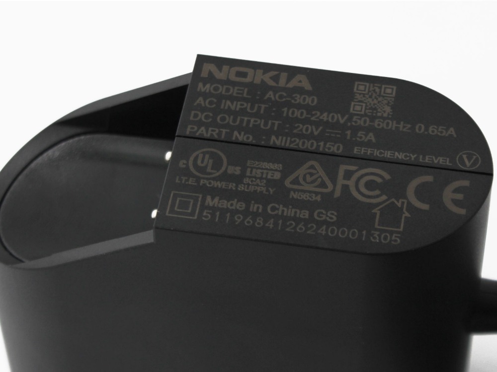 Original  us 20v 1.5a ac -300 adapterladdare för nokia lumia 2520 tablet 30w ac dc adapterladdare