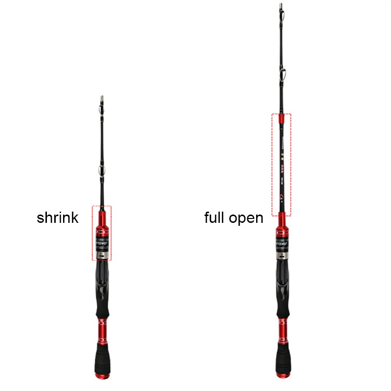 Titanium Alloy Telescopic Fishing Rod Two Adjustable Length Micro Lead Fishing Pole Outdoor Portable Sea Fishing Rod YG43