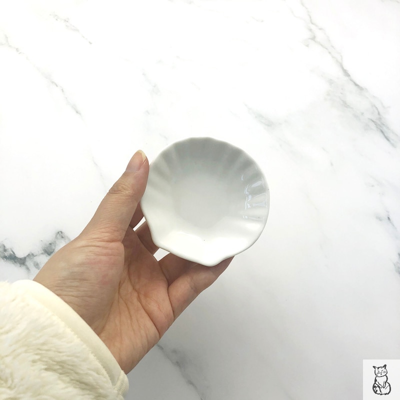 Keramische Aquarel Palet Shell-Vormige Vierkante Drie-Grid Palet Kunst Levert Professionele Schilderen Keramische Levert: Small shell