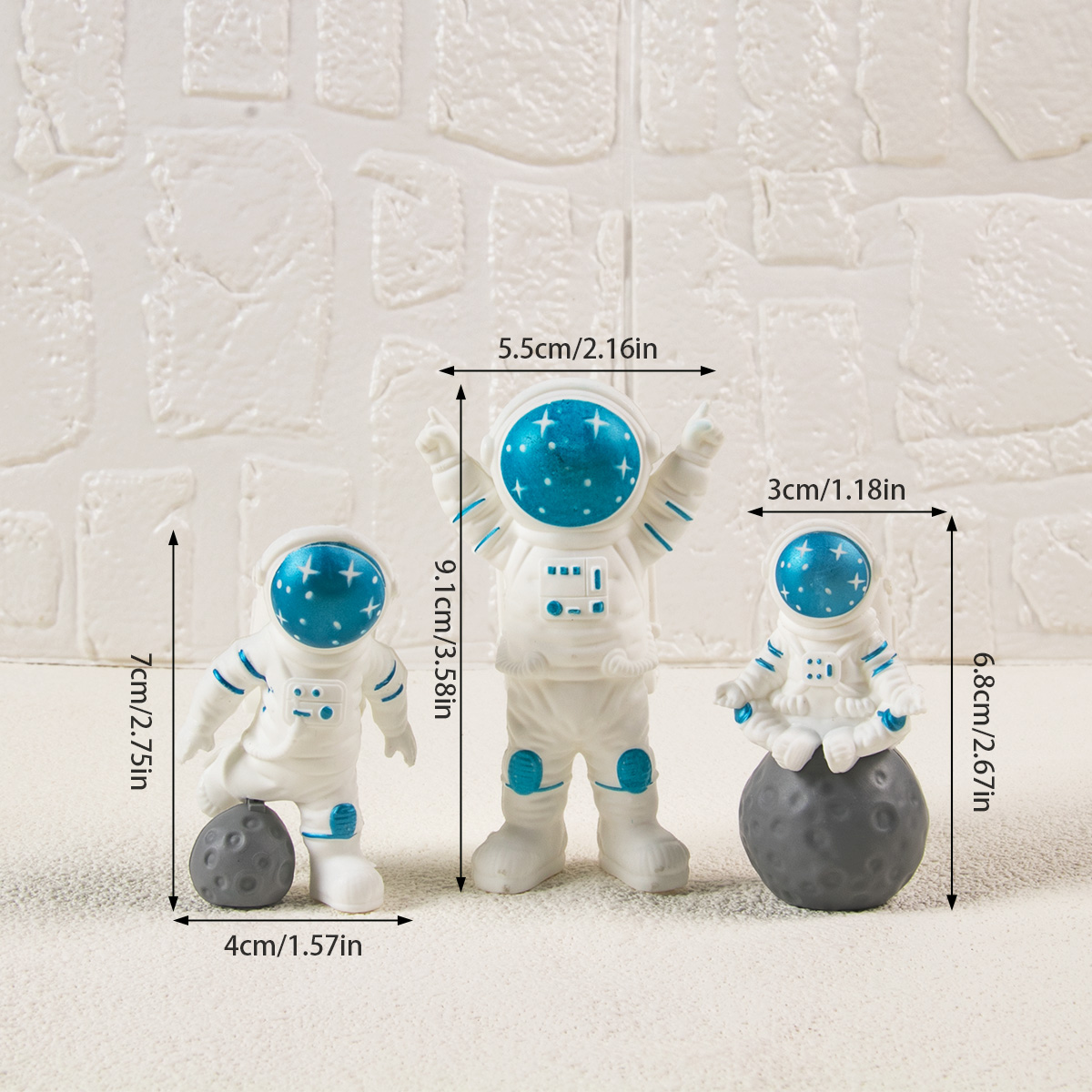 Adornos para tarta espacial de astronauta, figuritas de astronauta del espacio exterior, inserto de pastel de cohete y planeta, suministros para de cumpleaños para niños, Baby Shower: Verde oliva