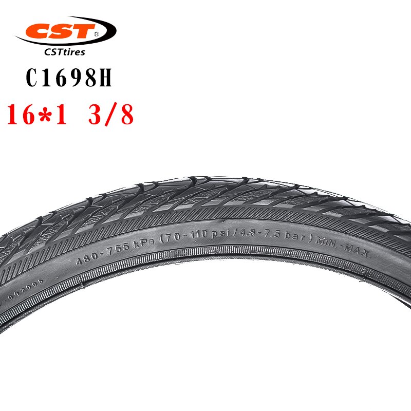 CST – pneus de vélo pliant à petites roues 16x1, pour pneus extérieurs de 34 à 3/8 de 16 pouces, C1698 60TPI, BMX, 349