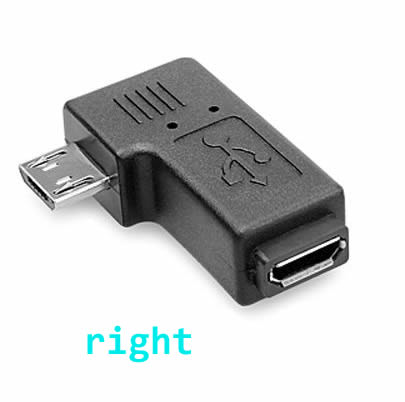 Micro usb Männlich zu Micro USB Weibliche 90 270 grad Winkel Konverter Stecker daten Sync Ladegerät Adapter für Tablets Phones kabel: Right