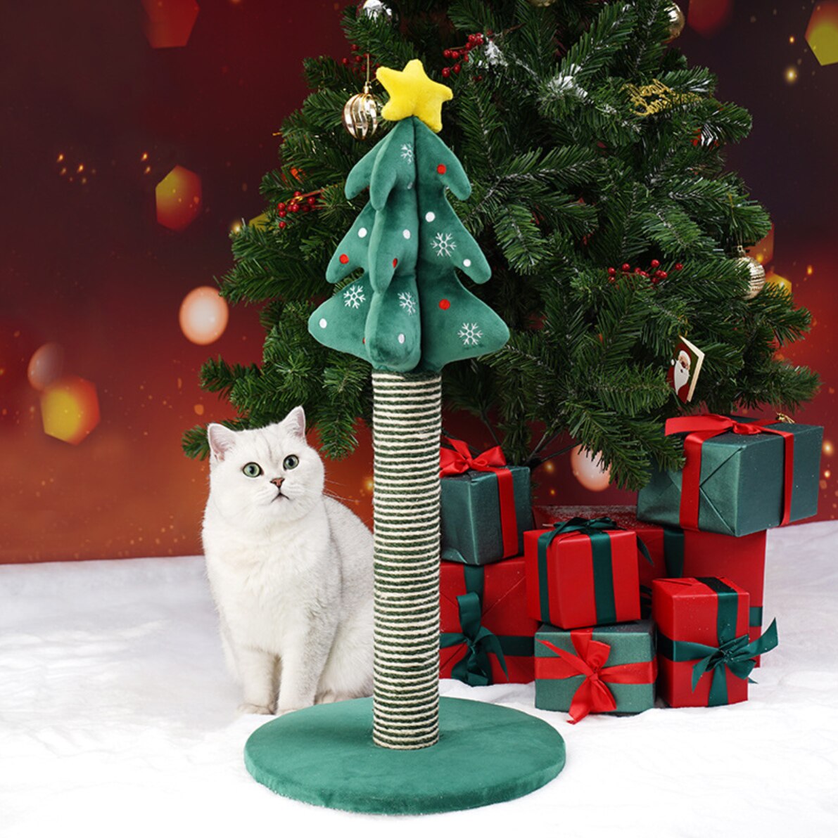 Cat scratching post Christmas tree vertical sisal non-dandruff cat climbing frame