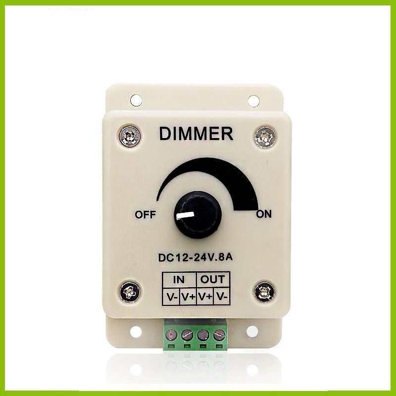 Knob switch dimmer LED light bar brightness controller 12-24V 8A