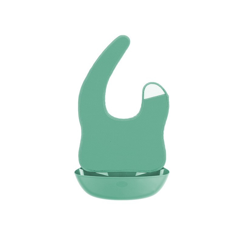 Ergonomie Waterdicht Wasbaar Baby Eten Bib Stereo Ultralichte Maaltijd Pocket Baby Kind Grote Speeksel Pocket: Blauw