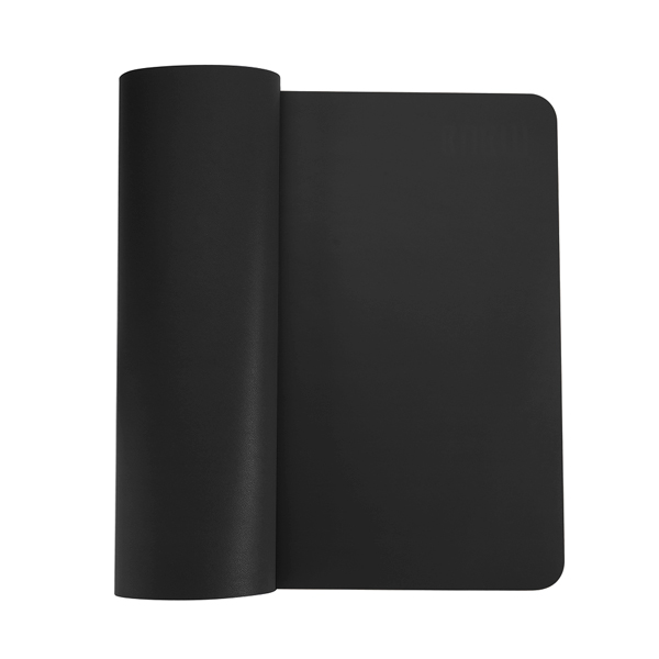 Protector de almohadilla de escritorio impermeable BUBM, organizador de Blotters para teclado y Escritorio de cuero PU con superficie de escritura cómoda: M-Black