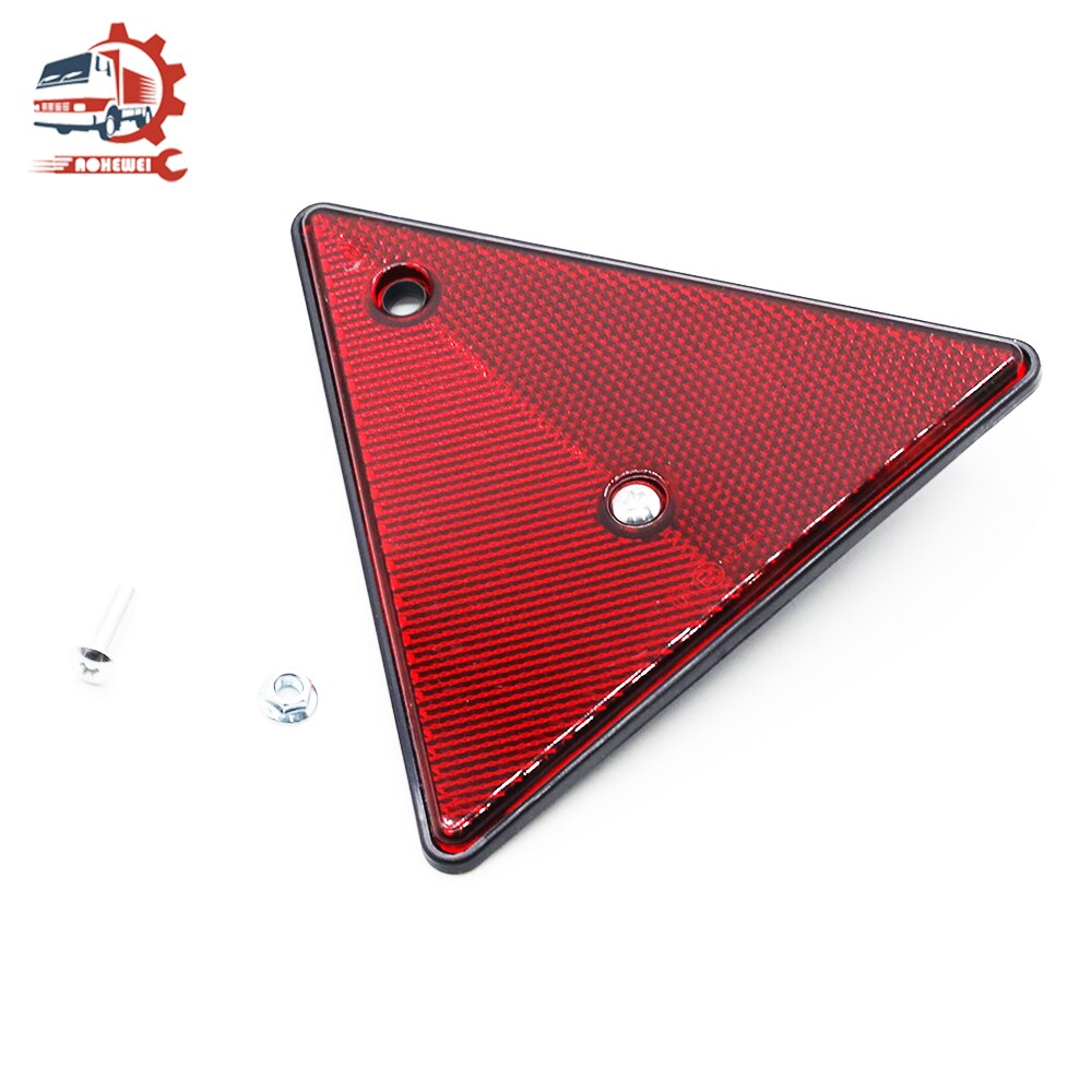 AOHEWEI Rear Triangle Reflector Red Reflective Strip for Trailer Boat Caravan Screw fix on Fence Gate Posts Lighting Reflex 1PC