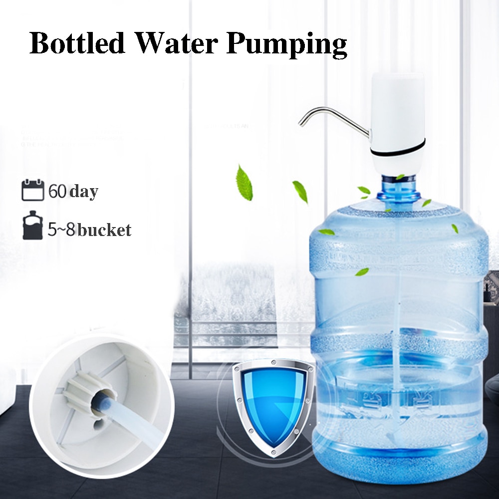 Automatisk vandflaskepumpe elektrisk opladningsvanddispenser usb opladningsvandflaskepumpedispenser drikkevandspumpe