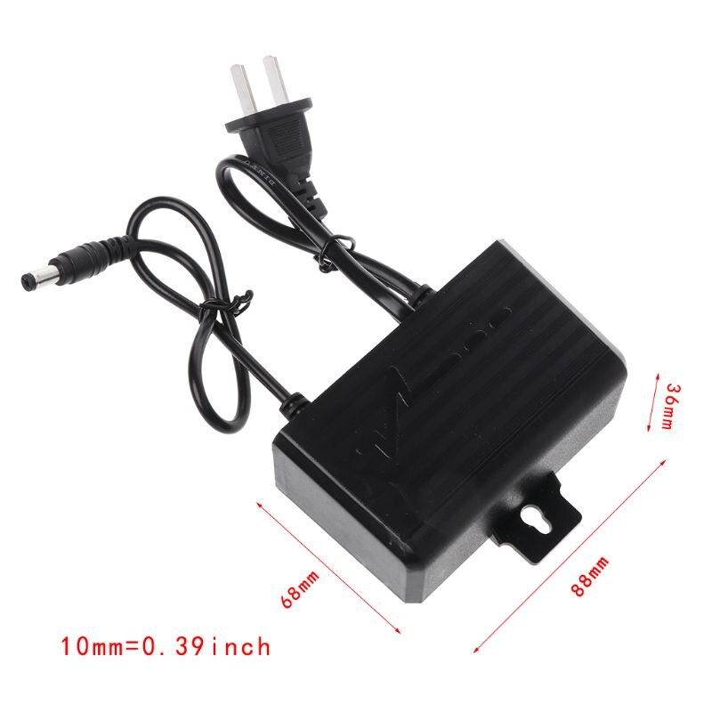 Fonte de alimentação ac dc carregador adaptador 12 v 2a ue eua plug impermeável ao ar livre para monitor cctv ccd câmera segurança