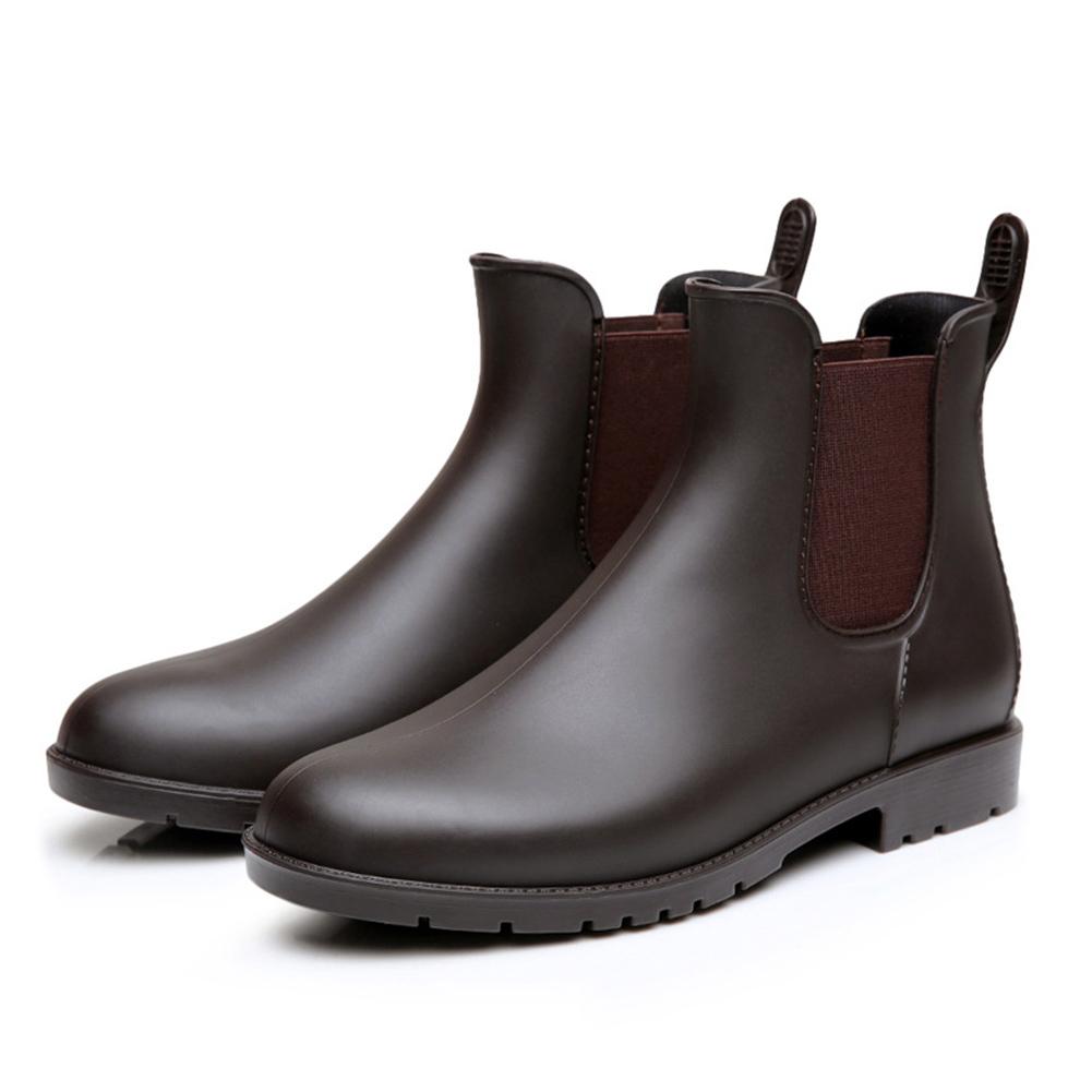 Chelsea Bergbeklimmen Waden antislip Mannen En Vrouwen Paar Korte Buis Regen Laarzen Snowboots: Brown 41