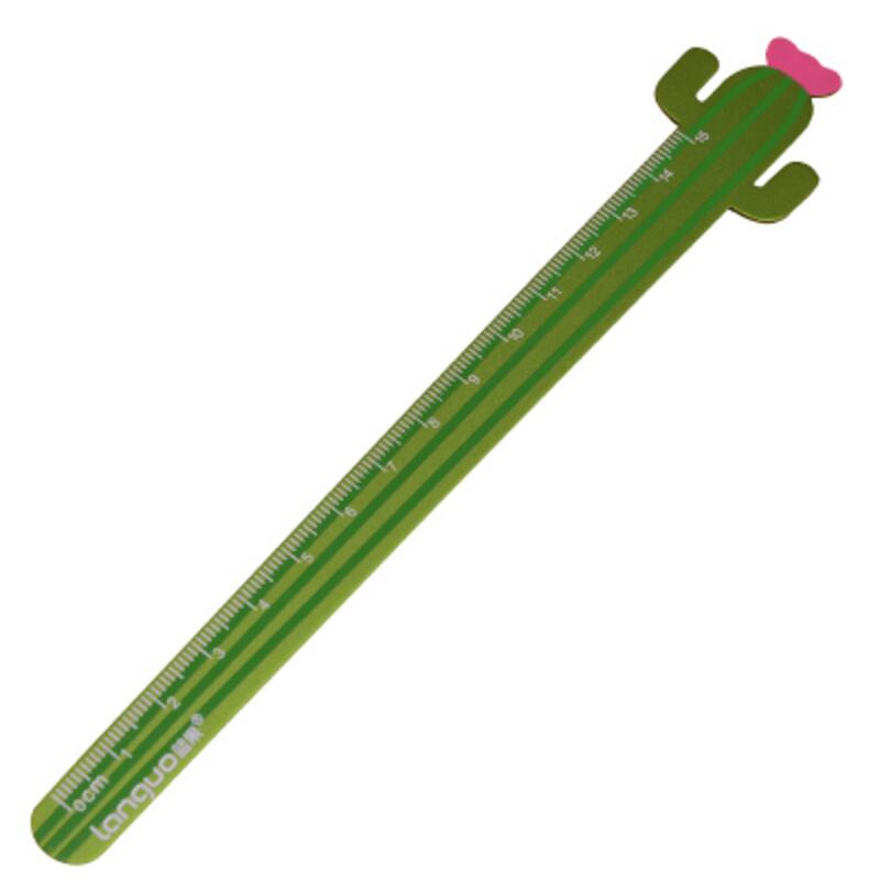 Metal Green Ruler Green Cactus Metal Ruler 15cm Cute Bookmark Creati... – Grandado