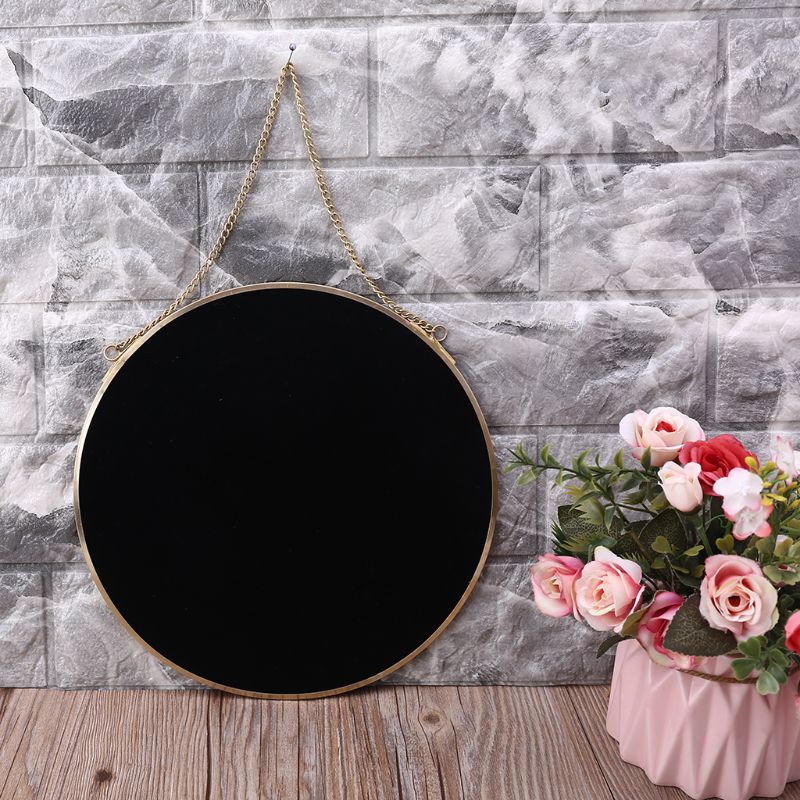 Espejo redondo colgante de pared, tocador dorado, Espejos de maquillaje, decoración de baño, 11UA