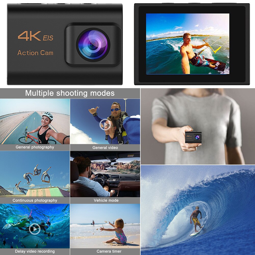 Abs 4K Wifi Waterdichte Draagbare Intelligente Afstandsbediening Sport Camera Eis Drie Axis Reizen Luchtfotografie Groothoek