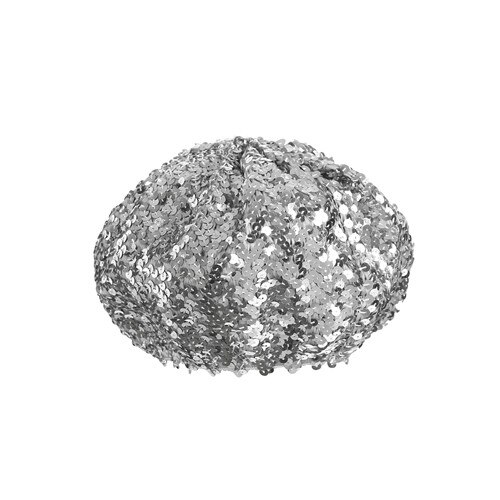 barata ! boina de lentejuelas para mujer, gorro para mujer, decoración de lentejuelas con diamantes, gorra para caminar para de baile combinada: Plata