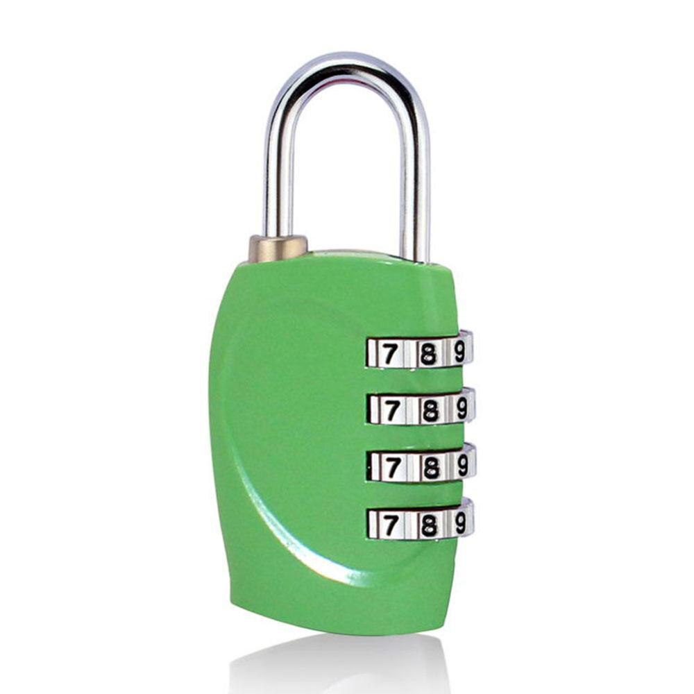 4 Dial Digit Password Lock Combination Suitcase Luggage Metal Code Password Locks Padlock Travel Safe Anti-Theft Cijfersloten: Green