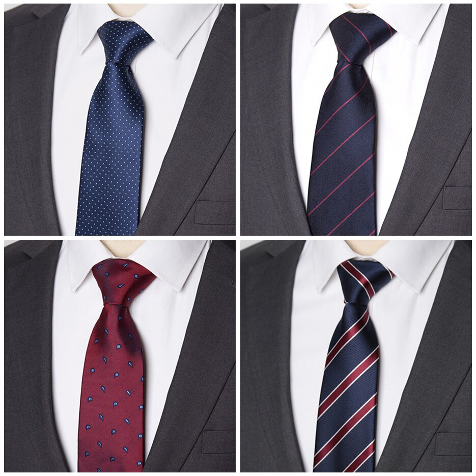 Men Tie 8cm Formal Business Jacquard Necktie Classic Casual Dress Wedding Men's Ties for Men Accessories Corbatas