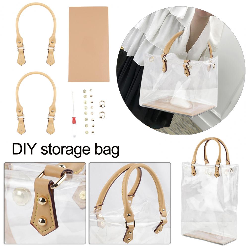 Diy Storage Bag Waterproof Pvc Transparent Diy Tote Bag Handbag Making Kit with Craft Accessories Tool Set Handmade Tote Bag