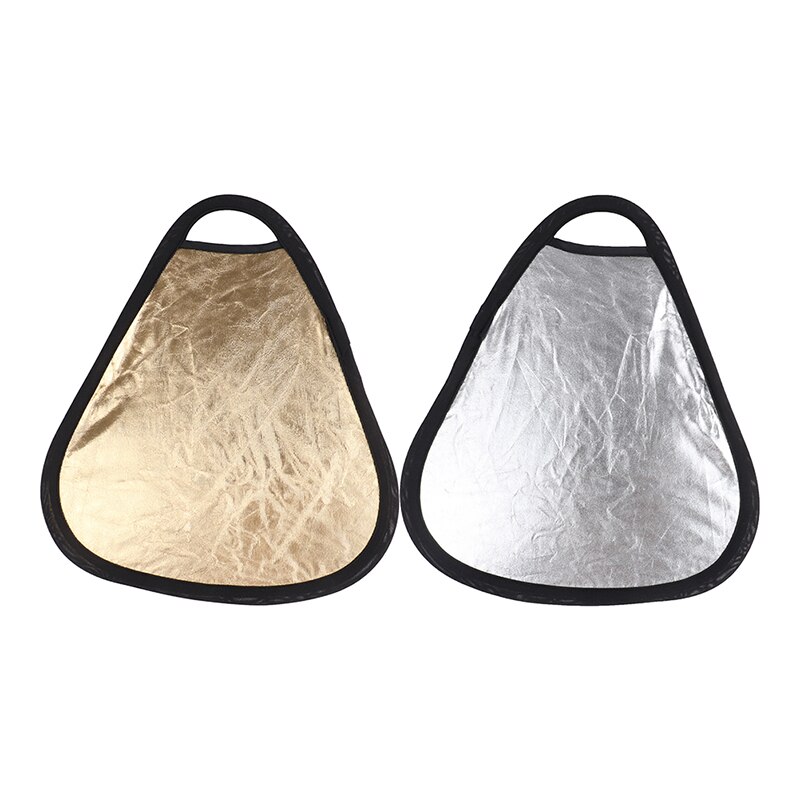 2in1 30Cm Goud/Zilver Draagbare Vouwen Handheld Foto Reflector Met Tas Voor Thuis Met Draagtas