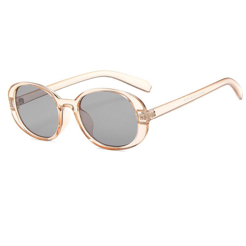 OEC-gafas De Sol con montura pequeña CPO para mujer, lentes ovalados, Estilo Vintage, a la , con UV400, O617: C4 Brown-Gray