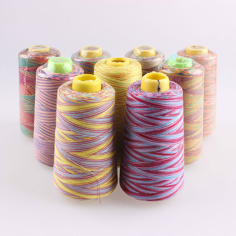 Sewing Thread 3000Y 40S/2 Spool Polyester Sewing Thread Colorful Embroidery Line Threads Jeans for Sewing Thighs Machine Yarn E